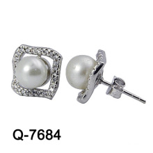 Nouveau style 925 argent micro réglage perle boucle d&#39;oreille